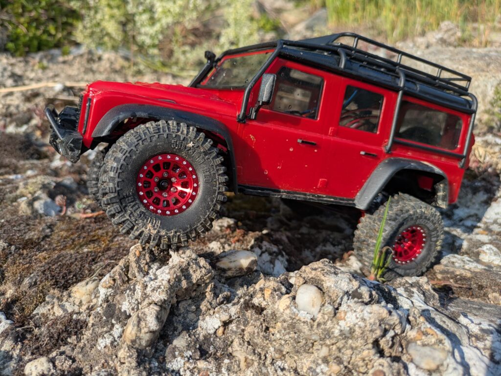 1:18 Modellautos beim "Rock Crawling", in diesem Fall "Glamour Shots" unserer letzten Tour.